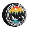 1Pcs Car PU Leather Spare Tire Cover Go Wild Adventure Campfire For Toyota Honda Suzuki Jimny Jeep Wheel Protectors Accessories