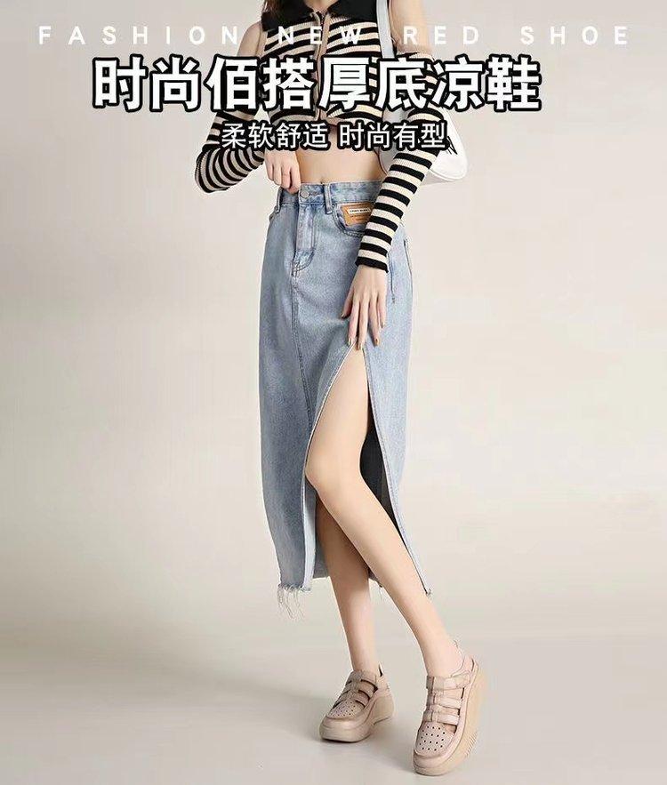 2025 Summer New Roman Shoes Fashion Platform Casual Sports Sandals Women's Bag Head Hollow Versatile Hole Shoes