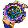 UTHAI CQ254 Fashion Sports Electronics Watch Colorful Night Light Man Watch Waterproof Multi Functional Clock Watches for Man