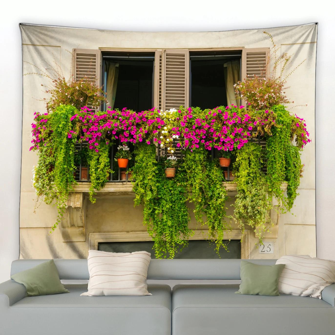 

VIKAMA Floral Pattern Wall Tapestry Large Hanging Garden Art Poster Home Decoration for Living Room Bedroom Outdoor Aesthetic 74x94cm(29x37in)