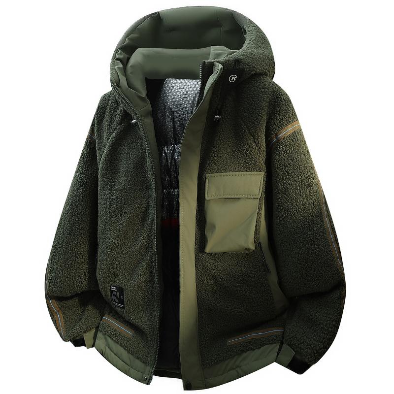 

Мужская Женская Осенне-Зимняя Куртка из Хлопка Ягненка Мужские Толстовки Пуховик Повседневная Теплая Мужская Ветрозащитная Куртка Толстые Парки из Ягненка M