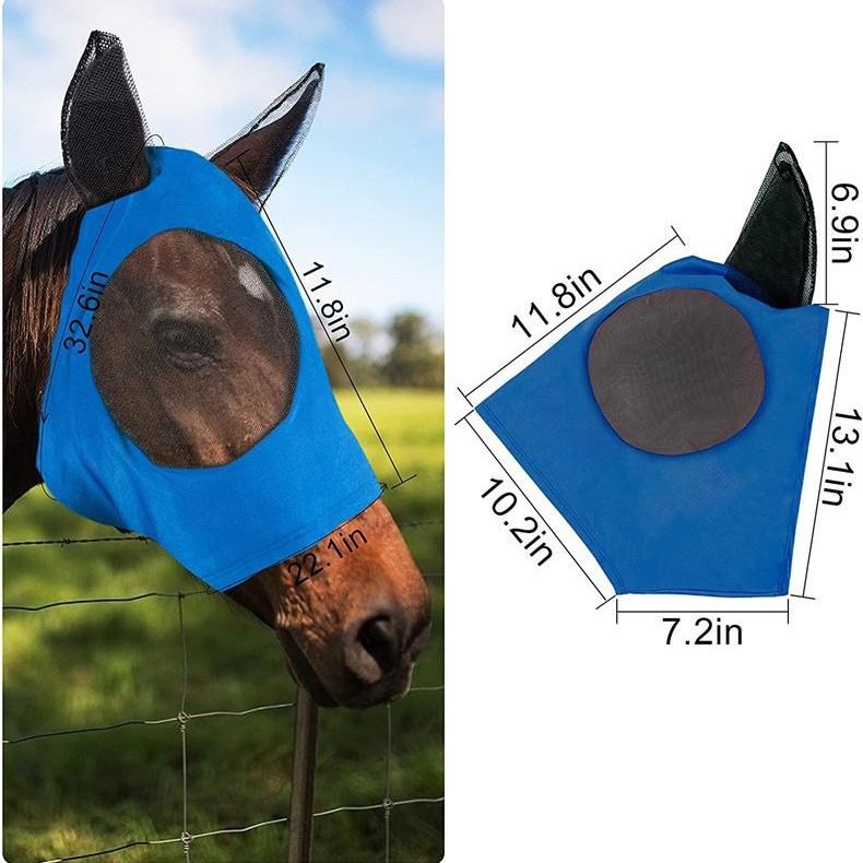 Factory Ready Anti-Mosquito Horse Hood Breathable Horse Mask and Girth Equestrian Supplies for Horse Clothing