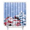 Christmas Bathroom Shower Curtain Four-Piece Combination Floor Mat Bathroom Water Absorbent Non-Slip Door Mat Bedroom Carpet