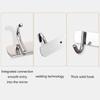 2pcs Stainless Steel Hook Rack for Kitchen Wall Mounted Coat Hanger with 6 Hooks Bathroom Organization Accessories