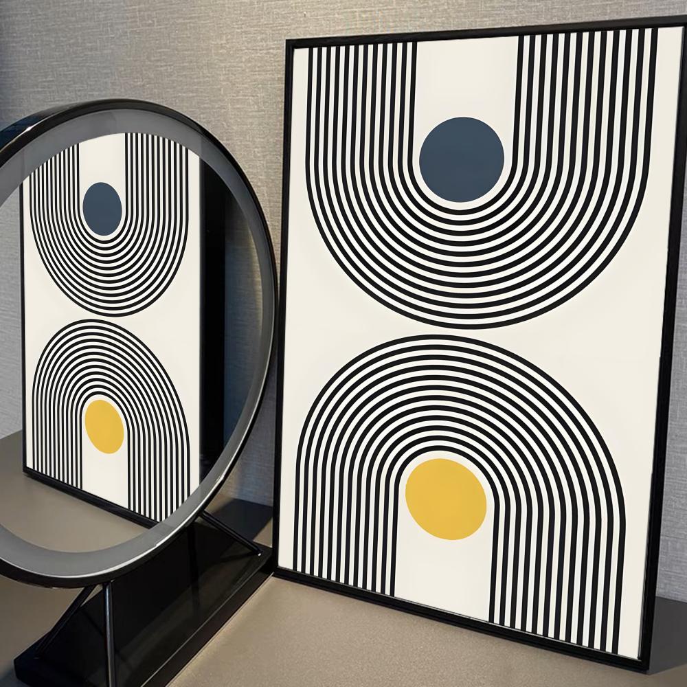 

Минималистская абстрактная линия Картина Белая книга Плакат Ретро крафт-бумага Наклейка Комната Бар Кафе Декоративная живопись Игровая комната Дом 21cm×30cm NoFrame