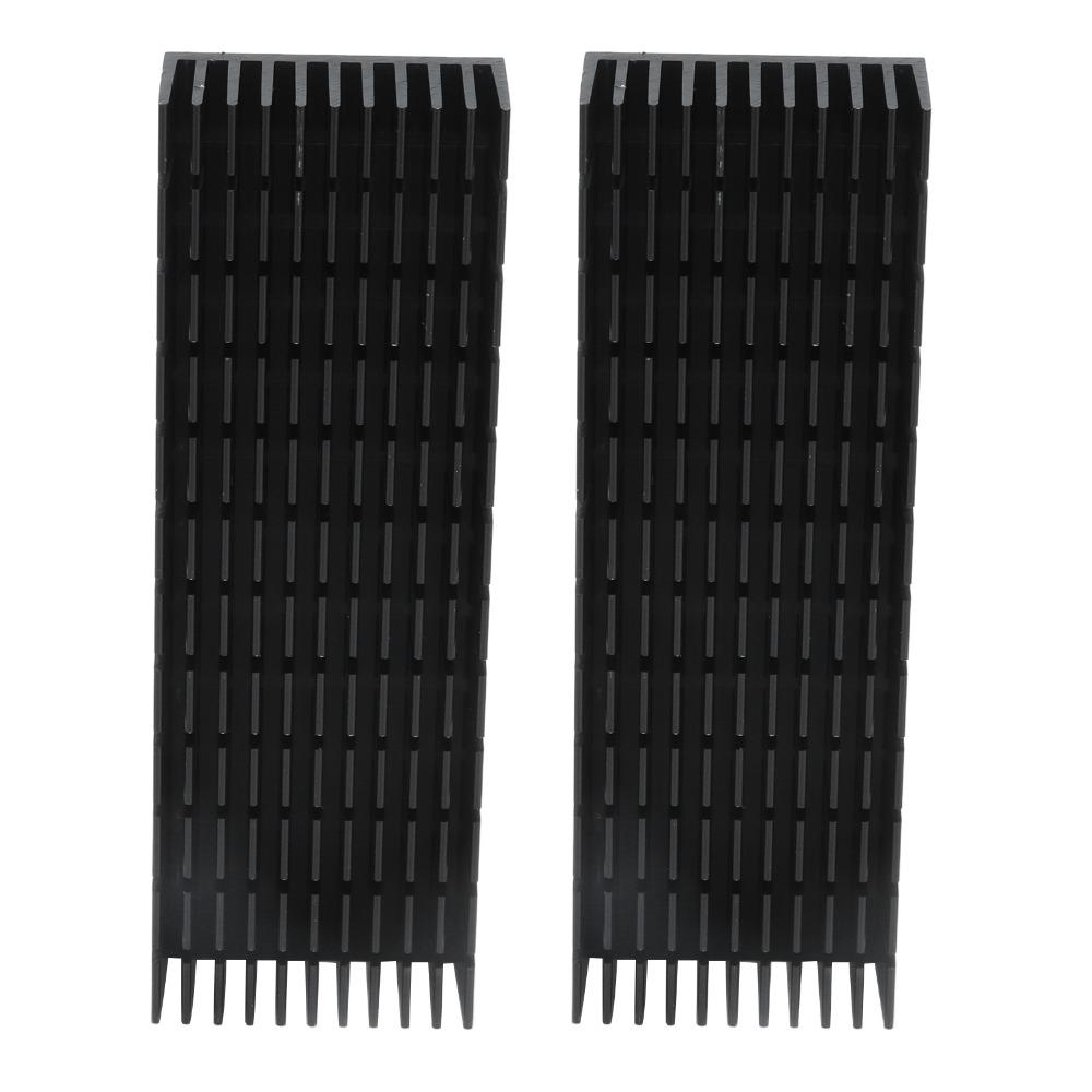 2Pcs With Adhesive Cooling Fins 120*40*20mm Aluminum Power Radiator  Heat Dissipation