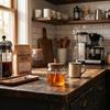 Glass Honey Jar with Dipper and Lid,14 OZ Airtight Honeypot, Coffee Syrup Dispenser,Kitchen Dining Gifts for Her Bar Accessories