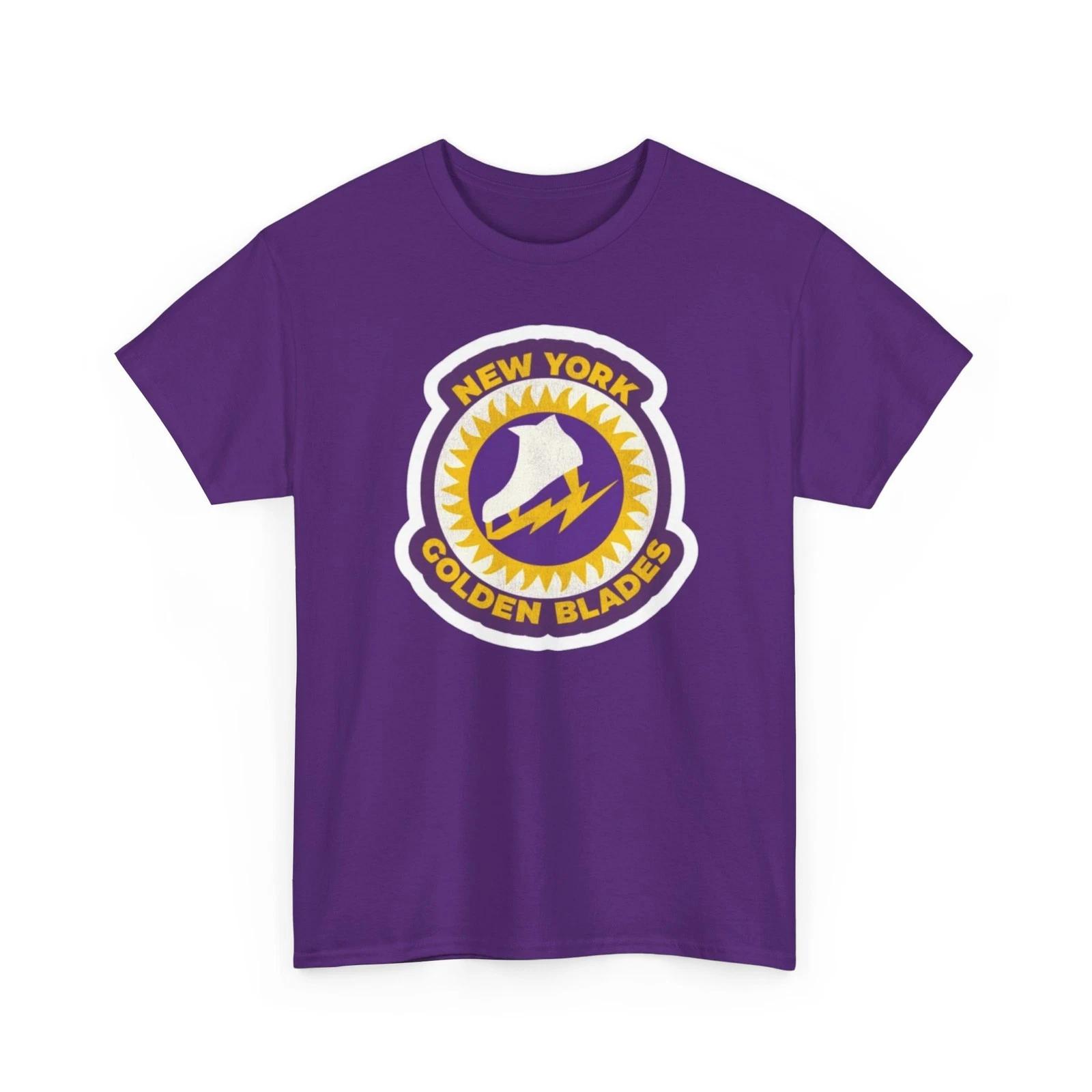 WHA Hockey New York Golden Blades Printed T shirt Vintage Sports Collectible M