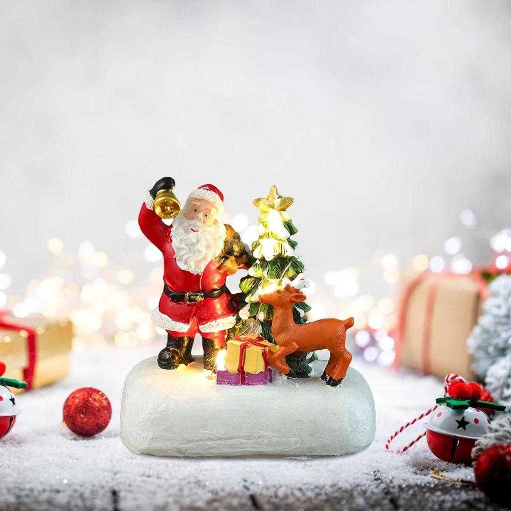 Santa Santa Figurine Collectible Christmas Statue for Office Festival Desk