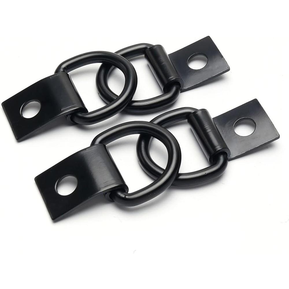 Heavy-Duty Steel D-Ring Tie-Down Anchor Set – 1/4" Thick, 2400 Lbs Capacity, Electrophoretic-Coated, For Trailer, RV, Truck Bed, Garage – 4/8 Pack