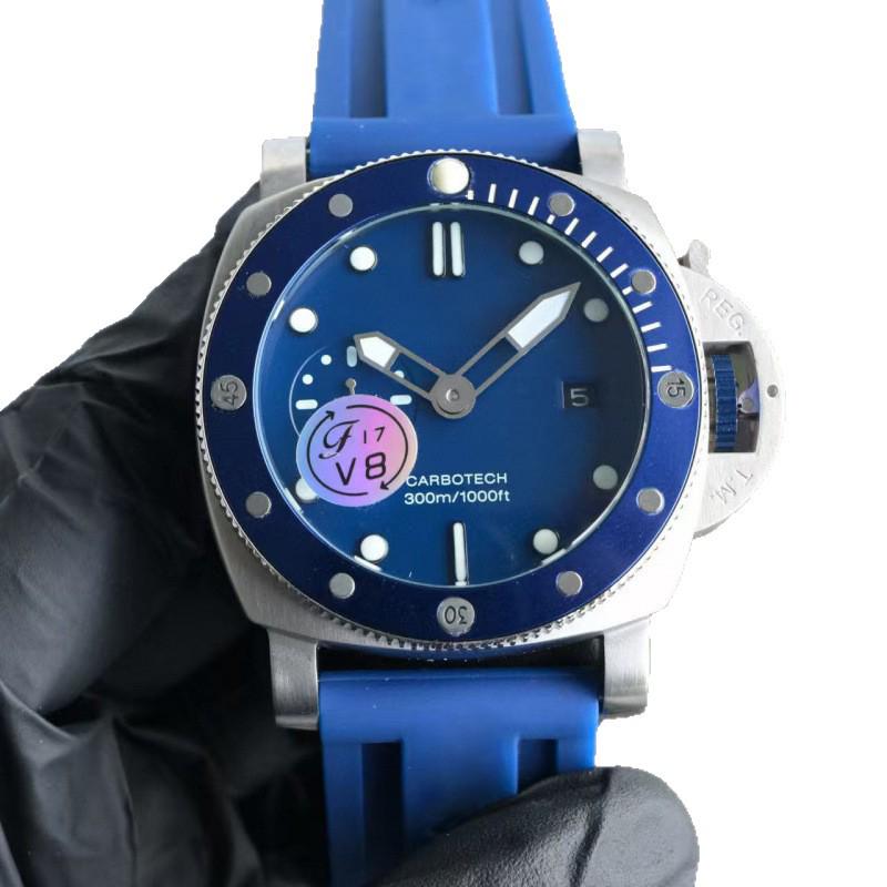 Panerai High Fat Da Hai 44mm Automatic Men's Watch with Canvas and Rubber Strap.