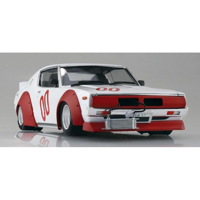 AOSHIMA 1/24 Works Hawk Series No.7 Kenmeri 2Dr HT Plastic Model Kit (Molded Color)