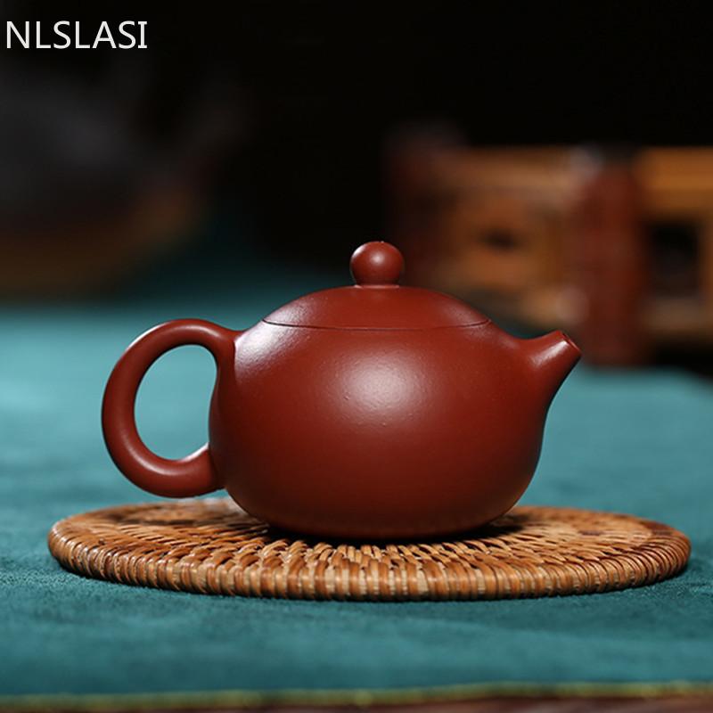 90 ml Yixing lila lera tekannor Autentiska Dahongpao Xishi tekanna Kulhål Filter Vattenkokare Handgjord Boutique Zisha teset
