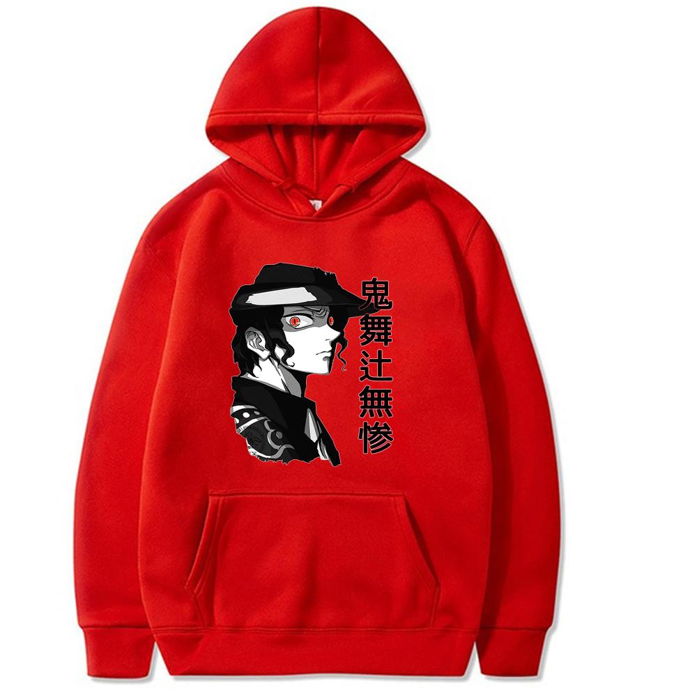 Manga Muzan Kibutsuji Demon Slayer Anime Hoodies Casual Long Sleeve Harajuku Aesthetic Boys Fashion Hip Hop Oversized Sweatshirt