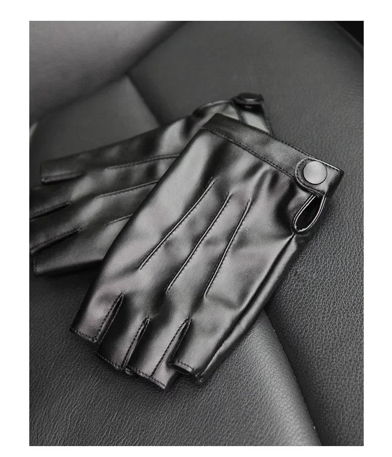 New Gloves Men's and Women's Black PU Leather Warm Driving Gloves Mittens Touch Screen Waterproof Gloves