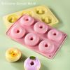 6 Cavity Food Grade Silicone Doughnut Baking Pan Donut Mold Nonstick Heat Resistant Baking Biscuit Mold Baking Tray