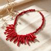 Beliebter Urlaubsstil Acryl Korallenkette Meeres-Serie Bohemian Retro Schmuck Damen