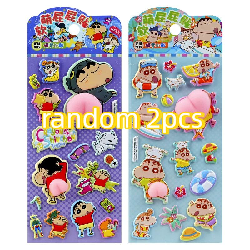 New Crayon Shin Pp Stickers Child Diy Mobile Phone Case Decompression Toys Pinch Music Decorative Stickers Account Stickers Gift