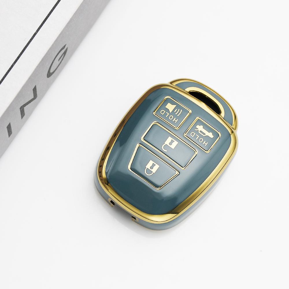 4 Buttons Keyless Tpu Car Key Cover Case For Toyota Vios Prius C Highlander Camry Rav4 Corolla Tacoma Keychain Accessories