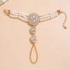 Imitation Pearl Beads Crystal Choker Necklace for Women Collar Wedding Jewelry Accessories