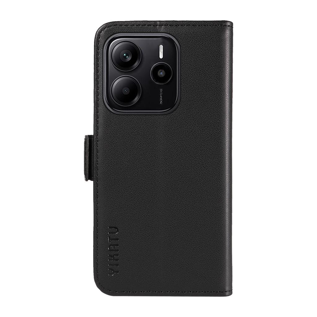 For Xiaomi Redmi Note 14 4G (163.25x76.55x8.16mm) Wallet Phone Case YIKATU YK-003 Leather Stand Cover