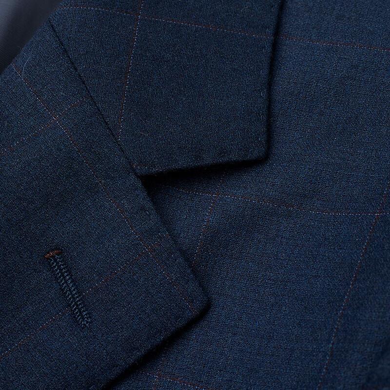 Baoxiniao Men's Business Plaid Wool Suit Jacket EBB243061U