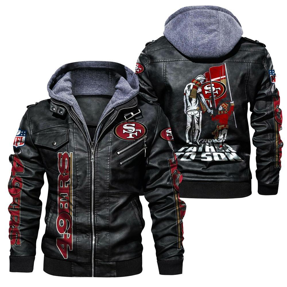 Euro size team leather jacket fake two-piece hat man removable PU locomotive print leather jacket