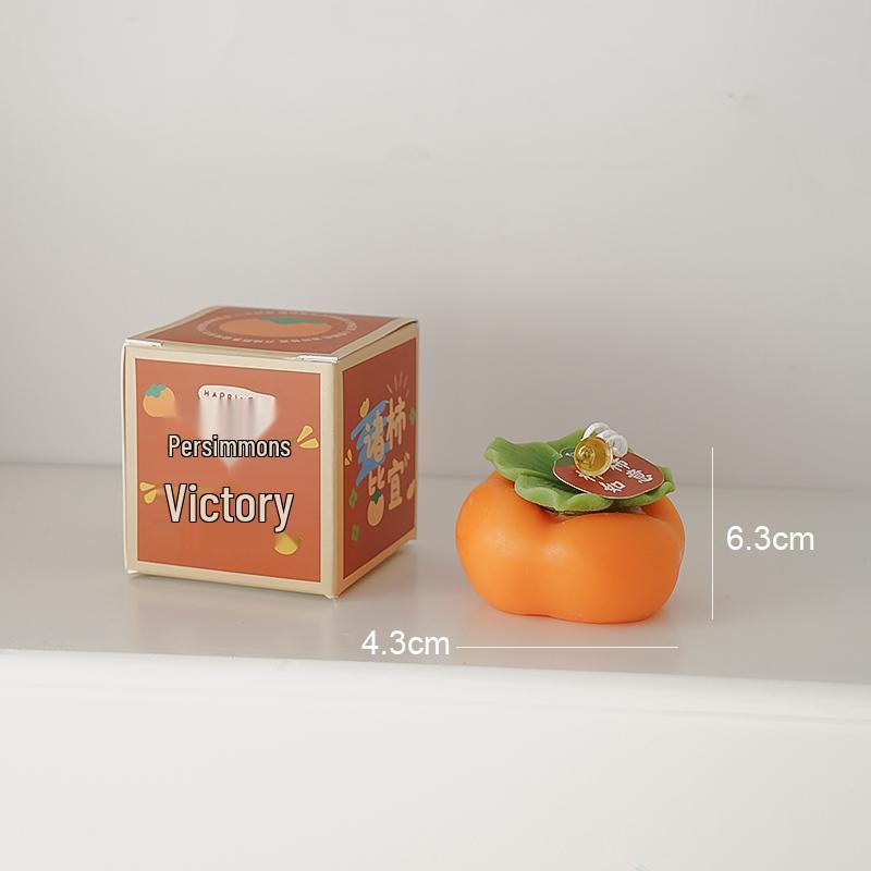Handmade Persimmon Scented Candle Gift Box - Creative Ornament for Birthdays & Engagements