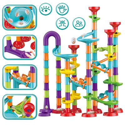 Marble Run Race Track Building Blocks Kids 3D Maze Ball Roll Toy DIY Marble Run Race Coaster SetChristmas Gift