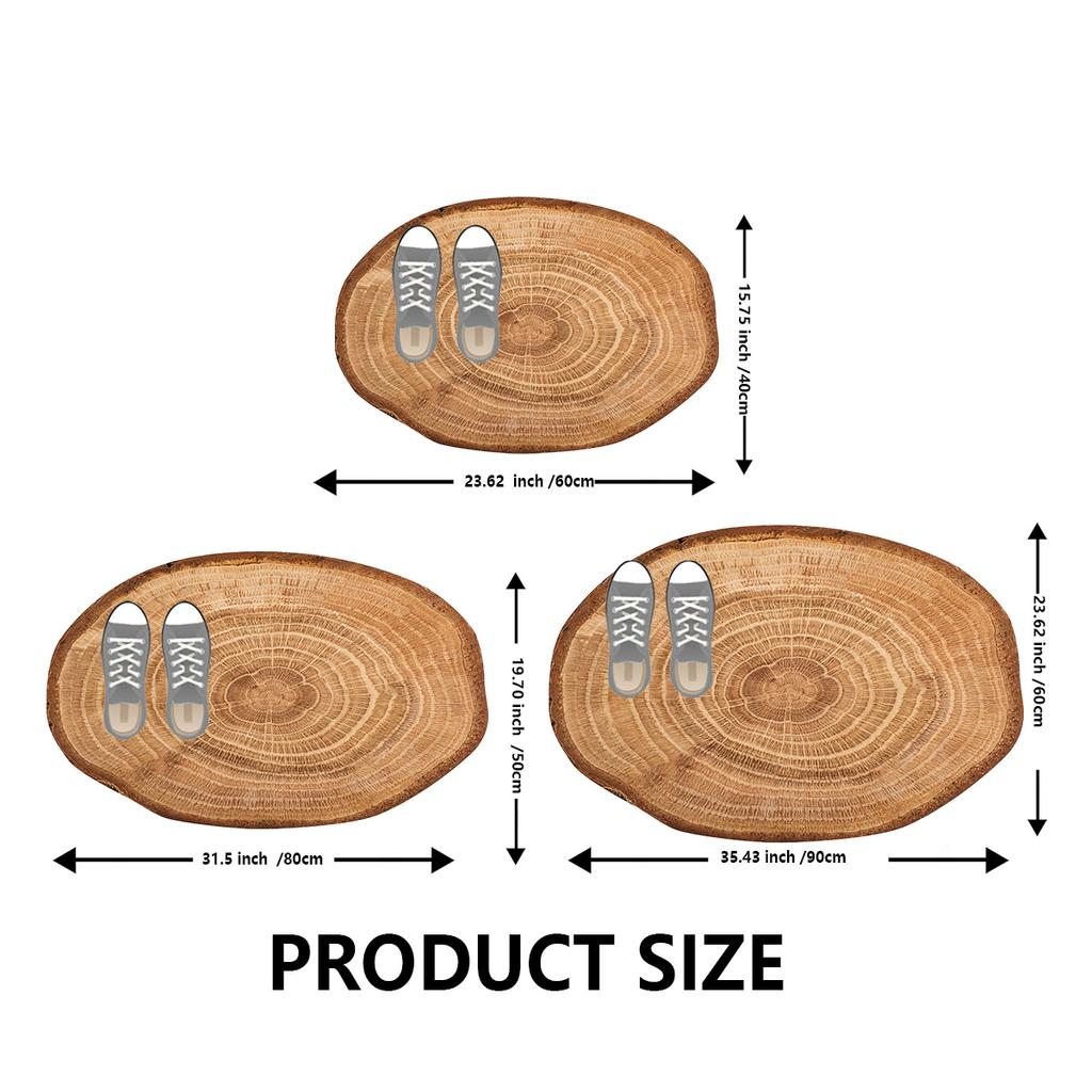 Wooden Welcome Entrance Doormat Outdoor Front Door Mat Room Area Rugs Hallway Floor Foot Bath Mat Washable