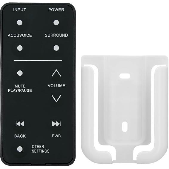 Replacement Remote Control for ZVOX Legacy Models SoundBase 555 and 580(with Mounting Bracket)
