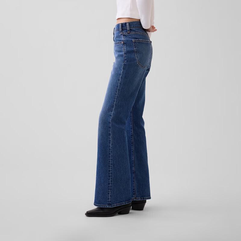 GAP Women's Mid-Wash Five-Pocket Flare Jeans
