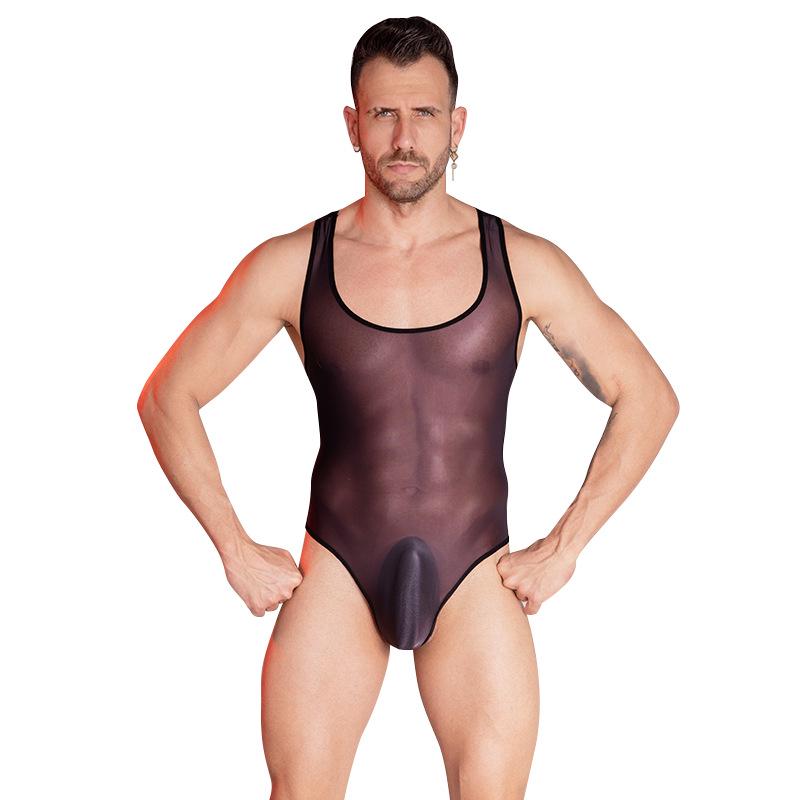 Men's Silky Smooth Lightweight Shapewear Bodysuit – Comfortable, Breathable, High Elasticity Lingerie.