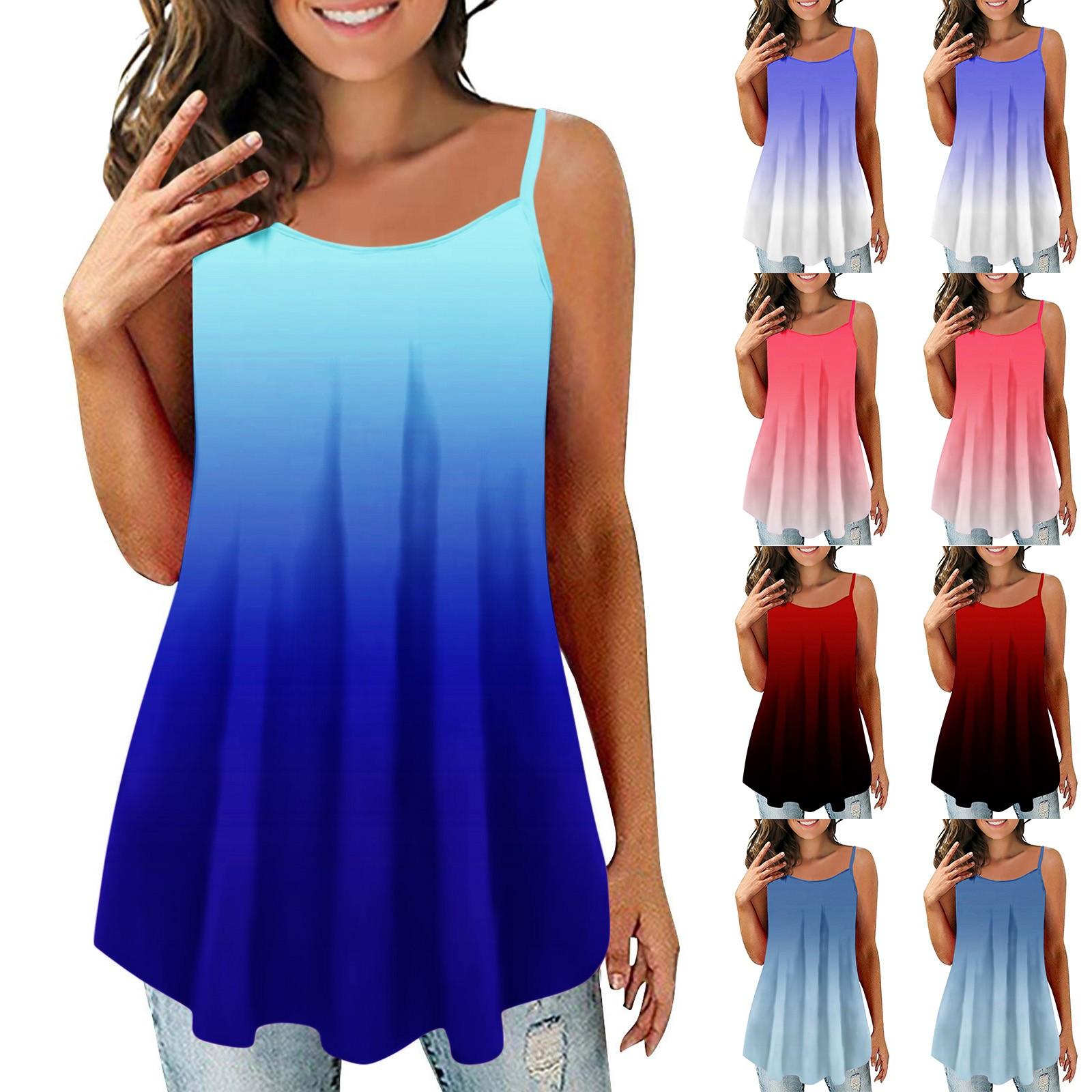 

Женская мода, жилет без рукавов с принтом, блузка с круглым вырезом, подтяжки, топы