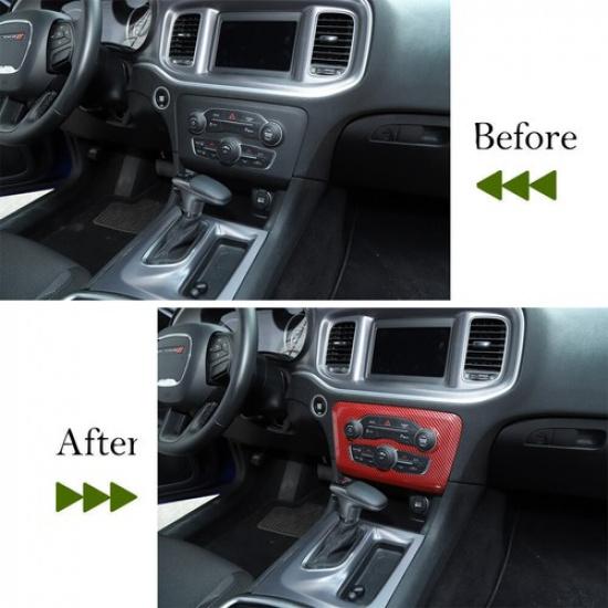 Central Air Conditioner Switch Panel Trim Cover Bezels for Dodge Charger 2015+
