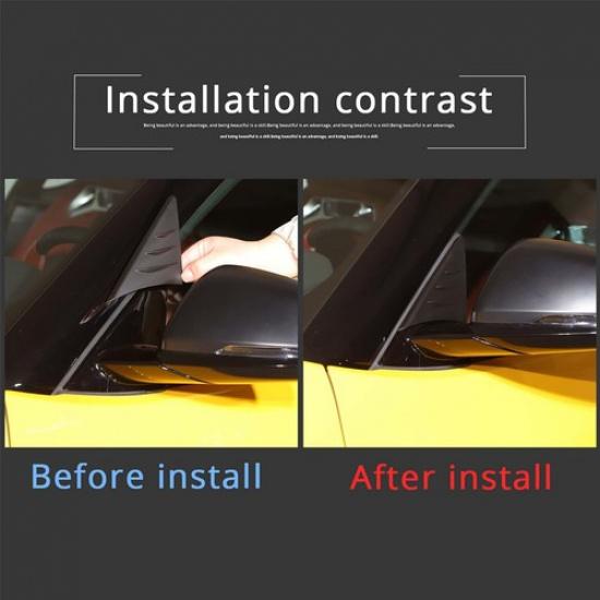 Matte Black Rearview Mirror Anti-wind Buffeting Deflector For Toyot Supra 19-24