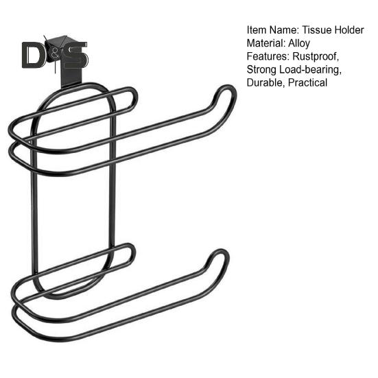 Toalettpapirholder Papirstativ Dobbeltlagsdesign Sterk lastbærende Rustbestandig Papirrulldispenser Baderom Kjøkkenorganisator