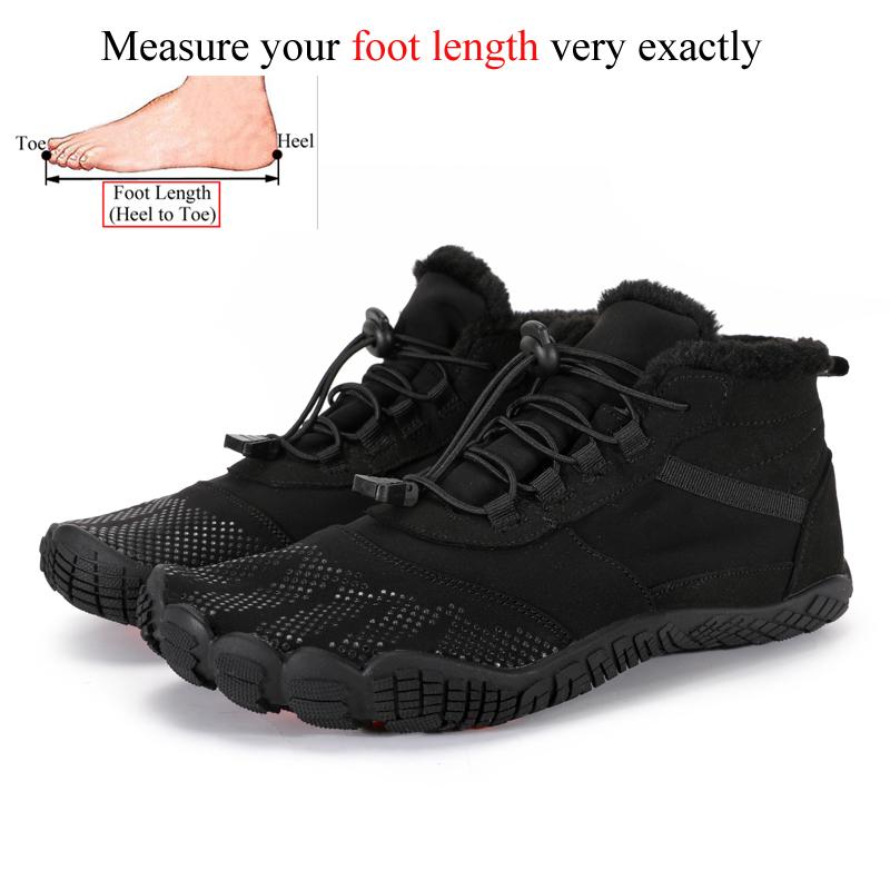 Winter Keep Warm Boots for Men Women Snow Boots Ankle Barefoot Shoes Outdoor Casual Work Shoes Anti-Slip For Trekking Climbing