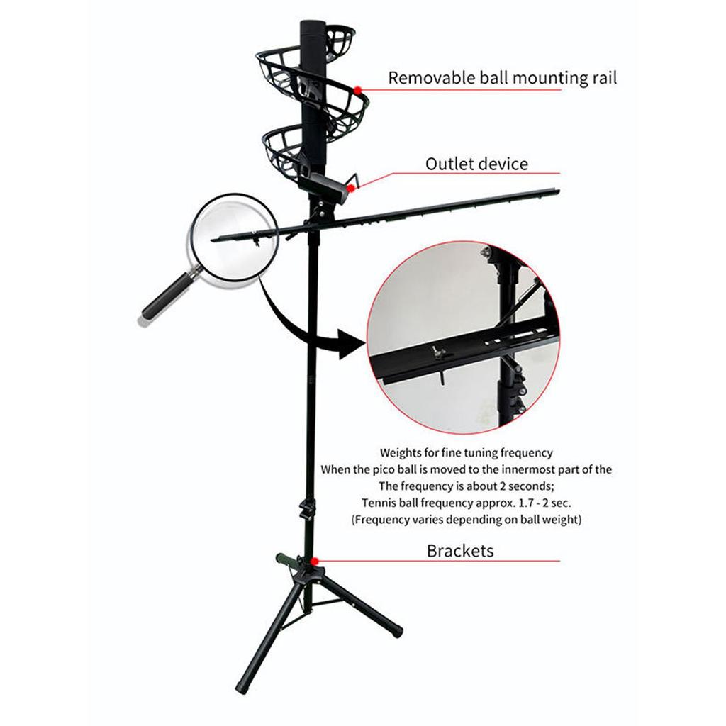 Pickleball Machine Ball Thrower,Training Equipment,Portable,for Beginners Launch Automatic