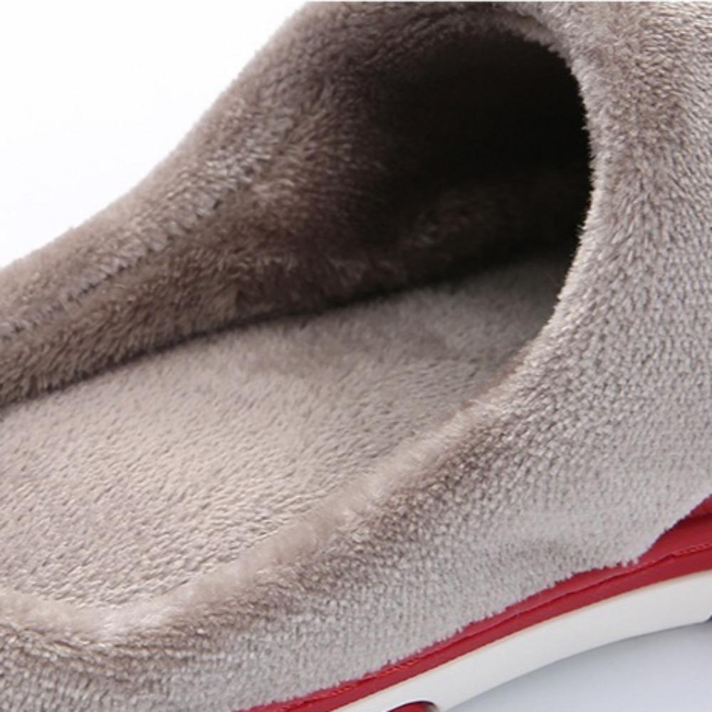 Bărbați Femei Piele PU Impermeabilă Iarnă Cald Pluș Pantofi Casă Papuci de casă Interior Anti-alunecare