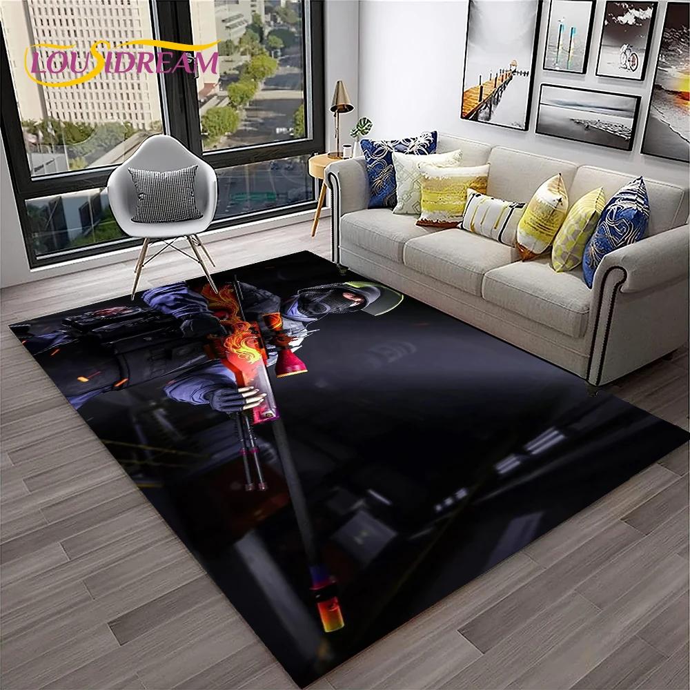 3D CS GO Game,Counter Strike Gamer Carpet Rug for Home Living Room Bedroom Sofa Doormat Decor,kids Area Rug Non-slip Floor Mat