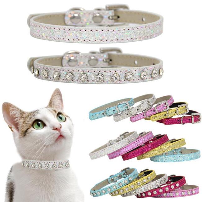 real diamond cat collar