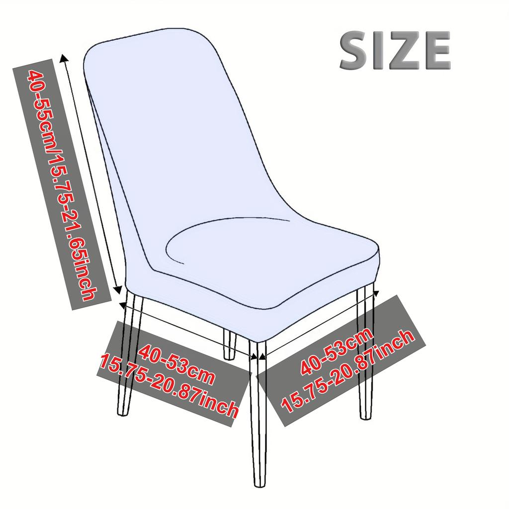 Stretch Chair Cover Leaf Jacquard Dining Chair Slipcover Solid Color Curved Chair Protector for Party Home Pokrowce Na Krzesła