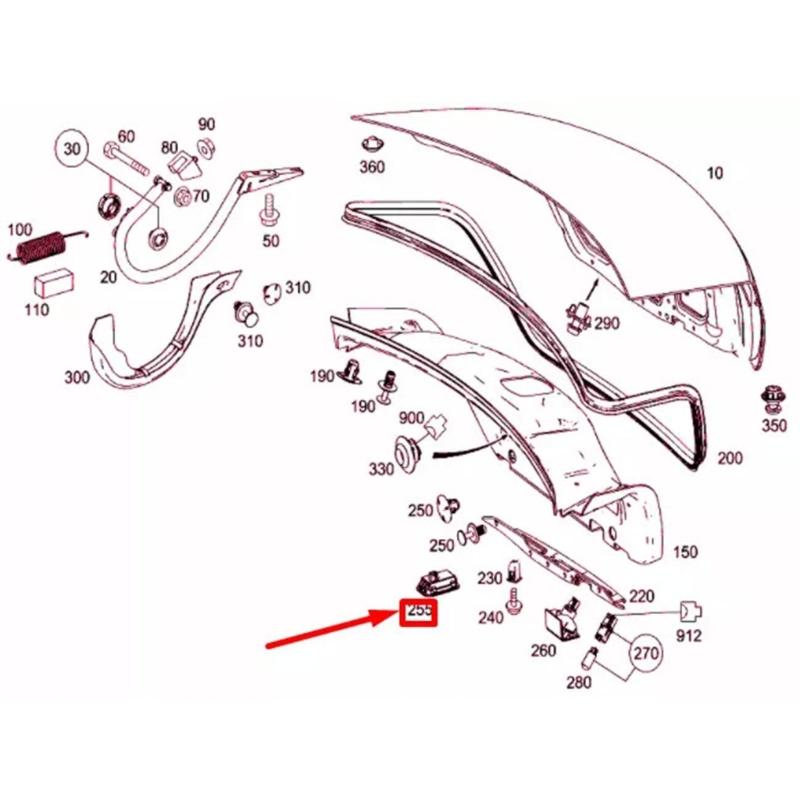 Auto Tailgate Lid Button 2208211479 High Sensitivity Trunk Accessory for W205 W218 R231 W221 C250 C300 C350 CL550 CL600