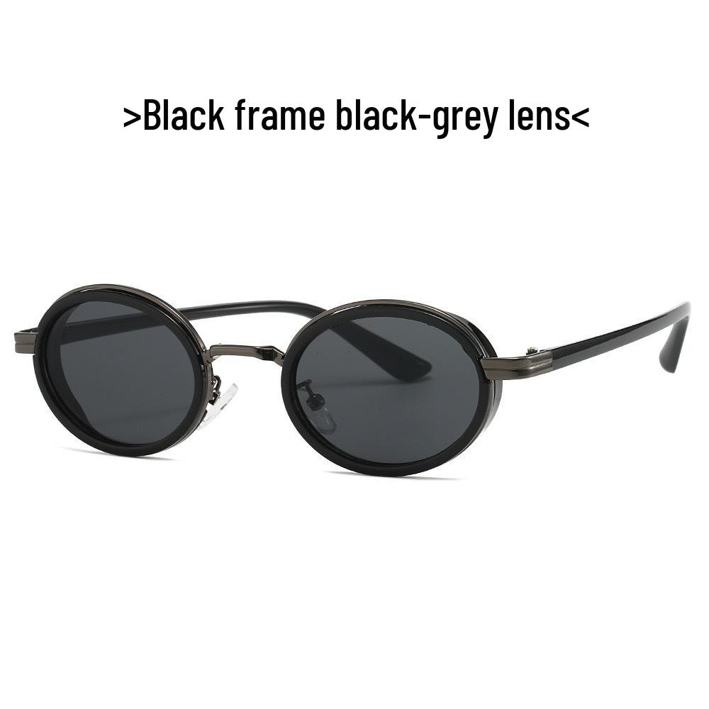 Metal Style Small Frame European & American Oval Sunglasses - UV Protection for Men & Women