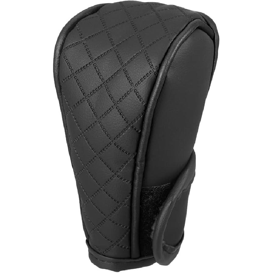 1 Pc Universal Car Shift Knob Cover - Automatic Car Knob Gear Sticky Protector Decorative - Faux Leather Wine Red