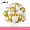 10 Zoll 30 Stück Glitzerpapier-Schnipsel Ballon-Set Dekoration Ballons Weihnachten Halloween Geburtstag Feiertag