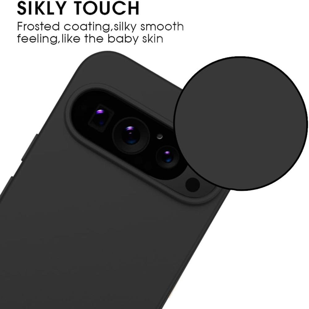 Matte Silicone Ultra Thin Soft Case for Google Pixel 10 9 Pro Xl 8 8A 6 6A 7A 7 Pro Solid Black Frosted Shockproof Back Cover