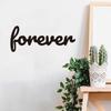Forever Sign Cursive Word Wall Art Elegant Cursive Design Ideal Wedding Gift Farmhouse & Personalized Decor Stylish Wall Art
