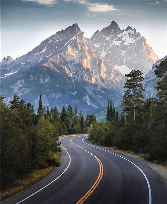 Ruopoty Oil Painting Digital Highway Art Unique Gift Hand-Painted Digital Landscape Painting Living Room Decoration